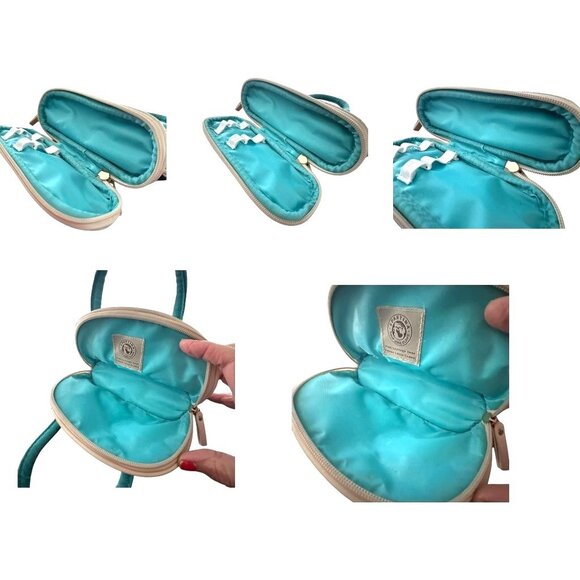 Spartina 449 Cosmetic Makeup Bag Small Tote Floral Zipper Compartments R… - Picture 7 of 12